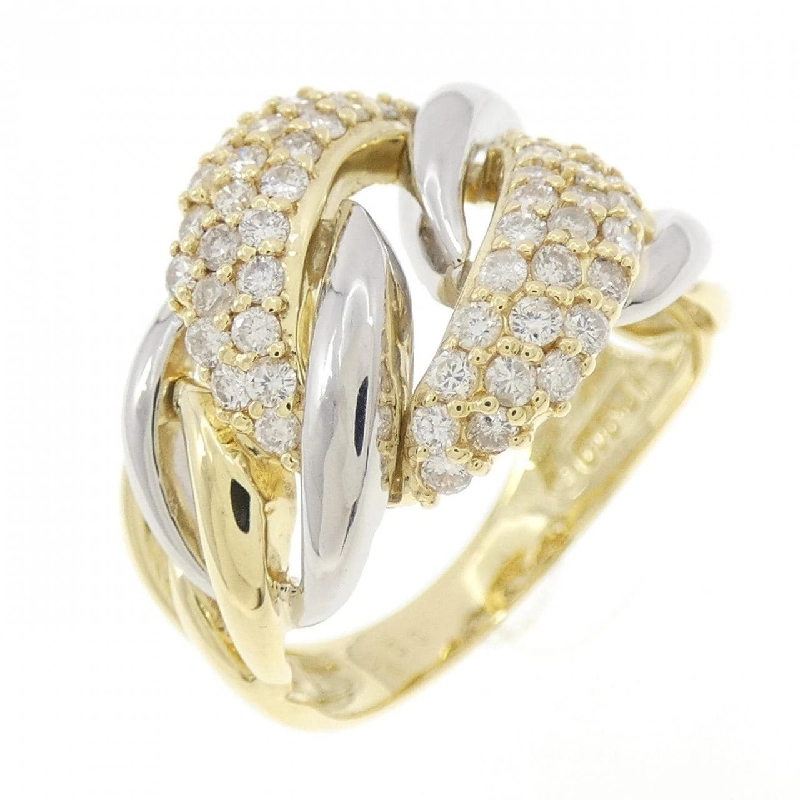 Nhẫn kim cương K18YG/PT900 0.58CT 667979