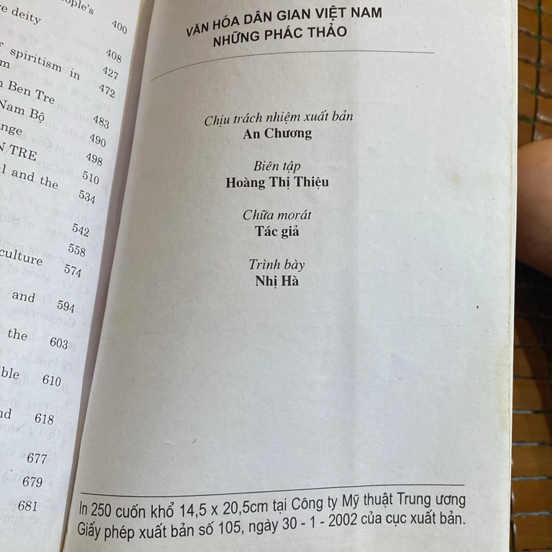 VĂN HÓA DÂN GIAN VIỆT NAM, NHỮNG PHÁC THẢO, XUẤT BẢN NĂM 2003 526412