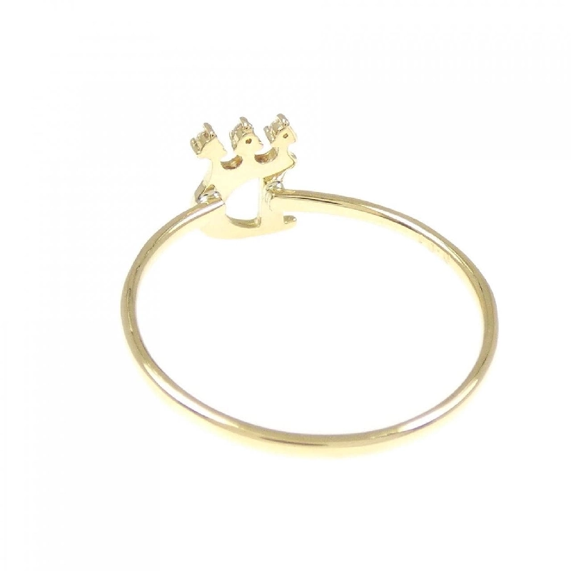 Nhẫn kim cương K18YG chữ cái D 0.01CT 668824