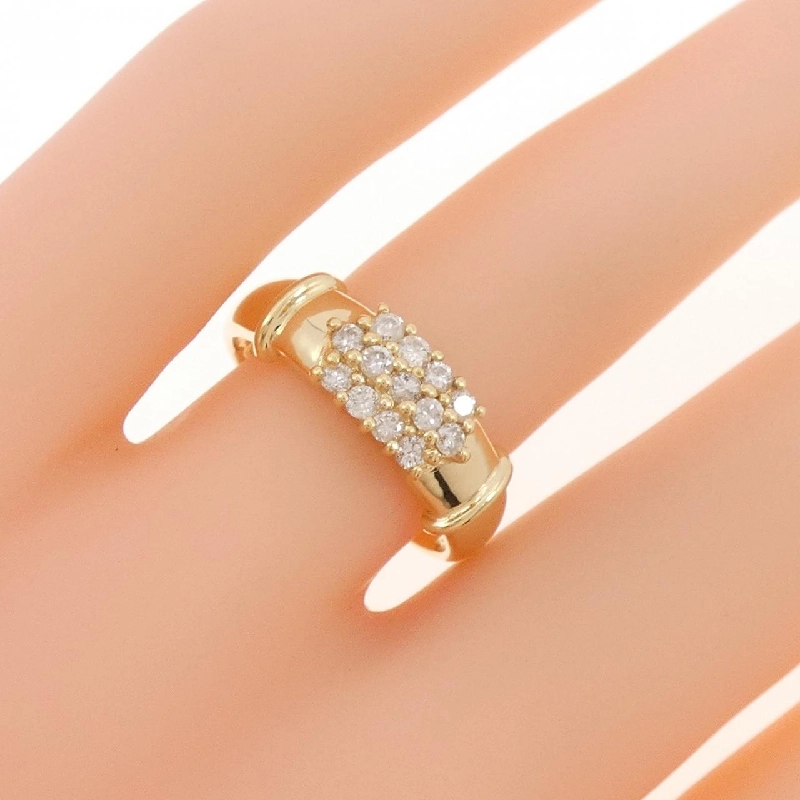 Nhẫn kim cương Pavé K18YG 0.30CT 668257
