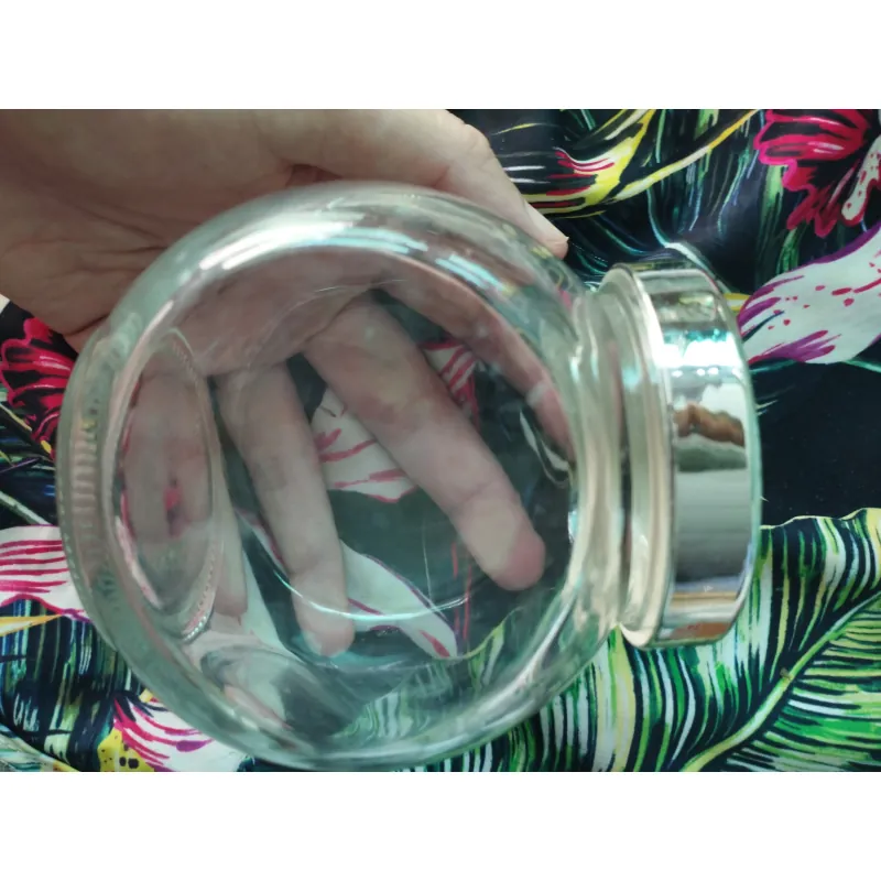 Hũ thủy tinh tròn trong suốt chất liệu thủy tinh cỡ trung 737087