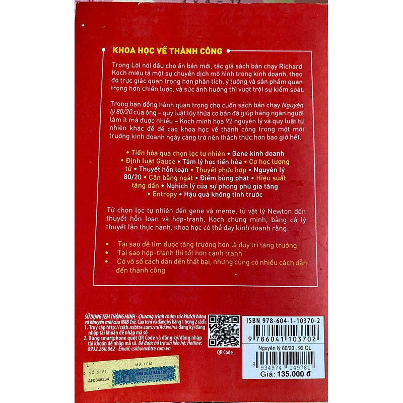 Sách Nguyên lý 80/20 Richard Koch - đã qua sử dụng 147292