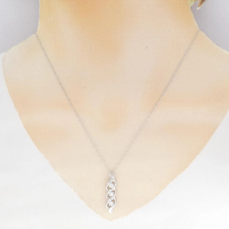 K18WG Dây chuyền kim cương 0.30CT - Hàng hiệu Chính hãng 862507