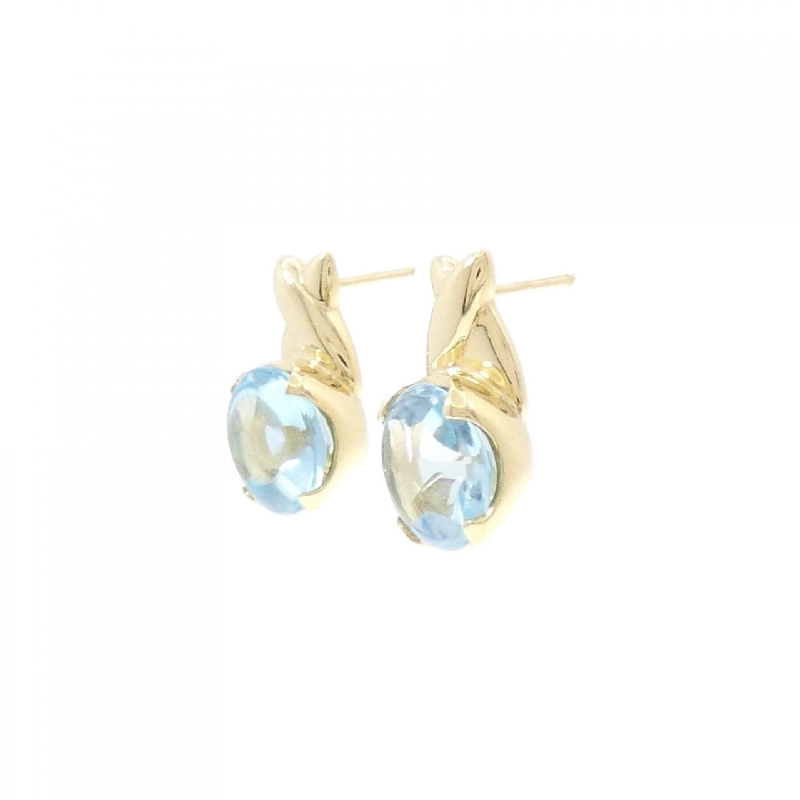 K18YG Blue Topaz Bông tai - Hàng hiệu Chính hãng 871895
