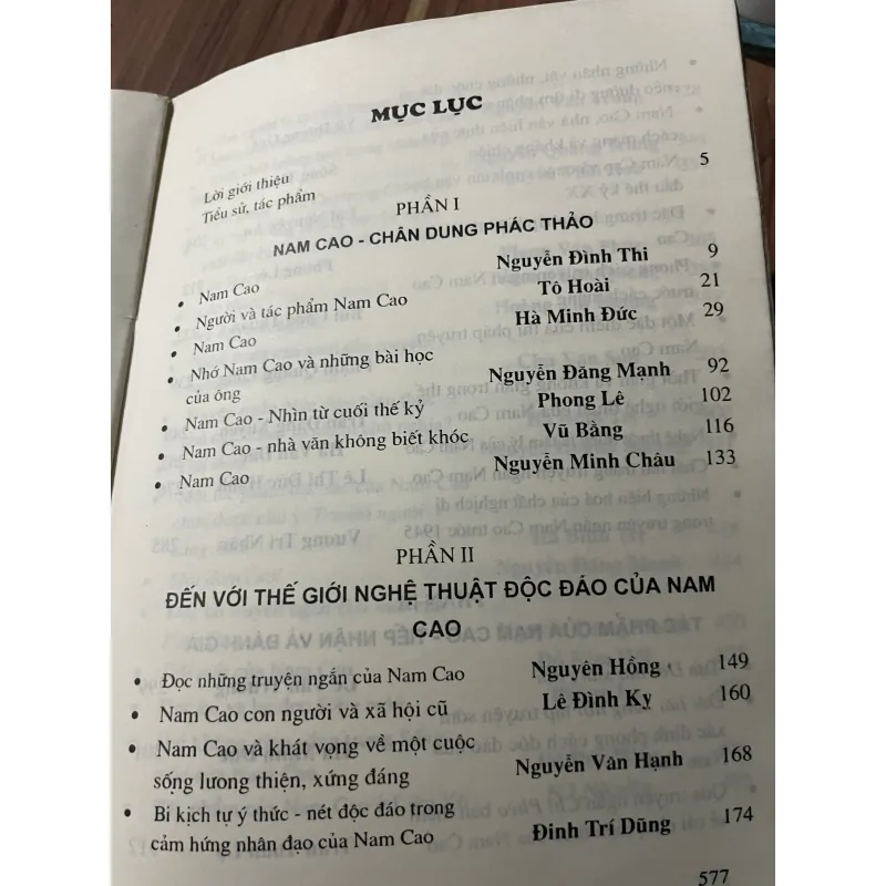 NAM CAO - NHÀ VĂN HIỆN THỰC XUẤT SẮC - NHIỀU TÁC GIẢ 674521