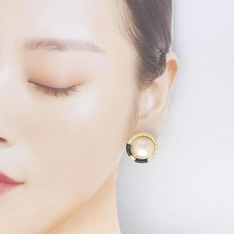 K18YG Mabe Pearl Earrings - Hàng hiệu Authentic 869269