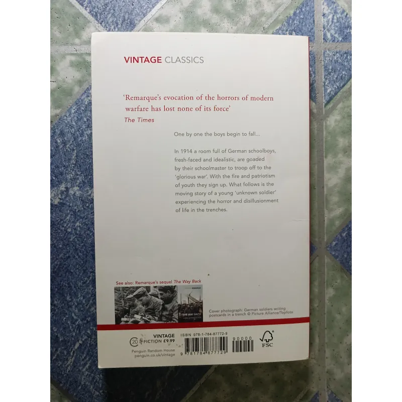 ALL QUITE on the WESTERN FRONT - Vintage Remarque 927780