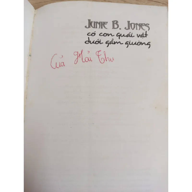 [Phiên Chợ Sách Cũ] Junie B. Jones Có Con Quái Vật Dưới Gầm Giường (2008) - Barbara Park S1507 506309