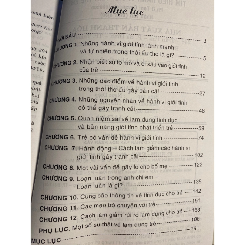 Tìm Hiểu Hành Vi Giới Tính Của Trẻ- Ph.D Toni Cavanagh Johnson- Sách lưu kho mới 95% 408311
