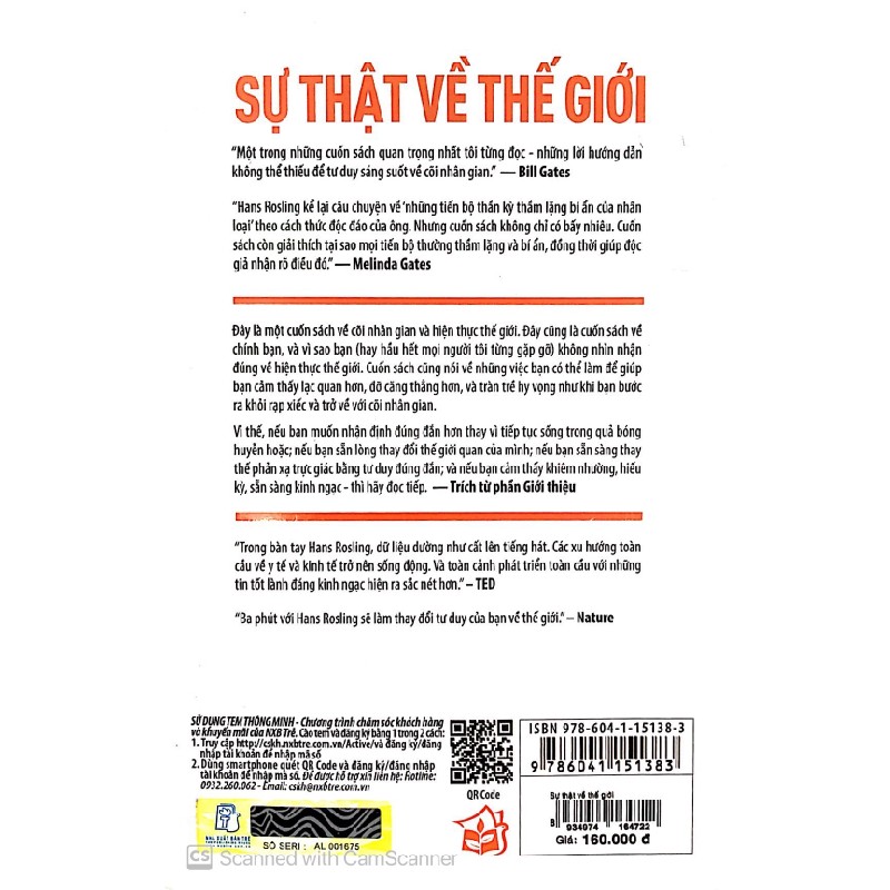 Sự Thật Về Thế Giới - Mười Lý Do Khiến Ta Hiểu Sai Về Thế Giới - Và Vì Sao Thế Gian Này Tốt Hơn Ta Tưởng - Hans Rosling, Ola Rosling, Anna Rosling Rönnlund 69865