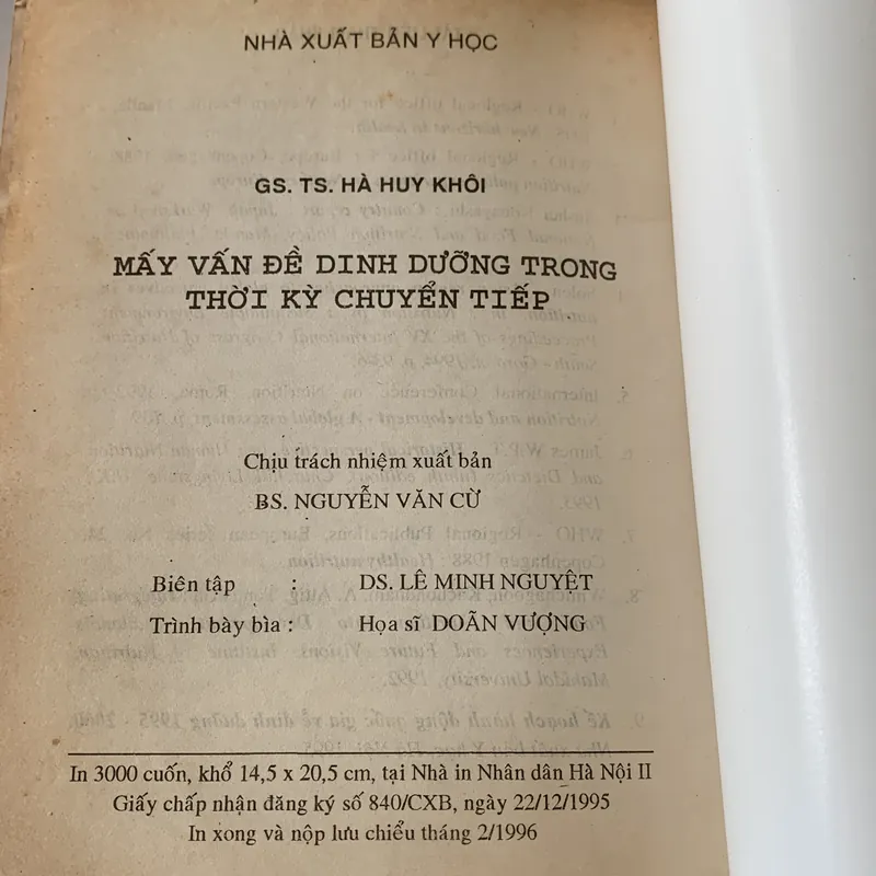 Mấy vấn đề dinh dưỡng trong thời kỳ chuyển tiếp, Hà Huy Khôi 709589