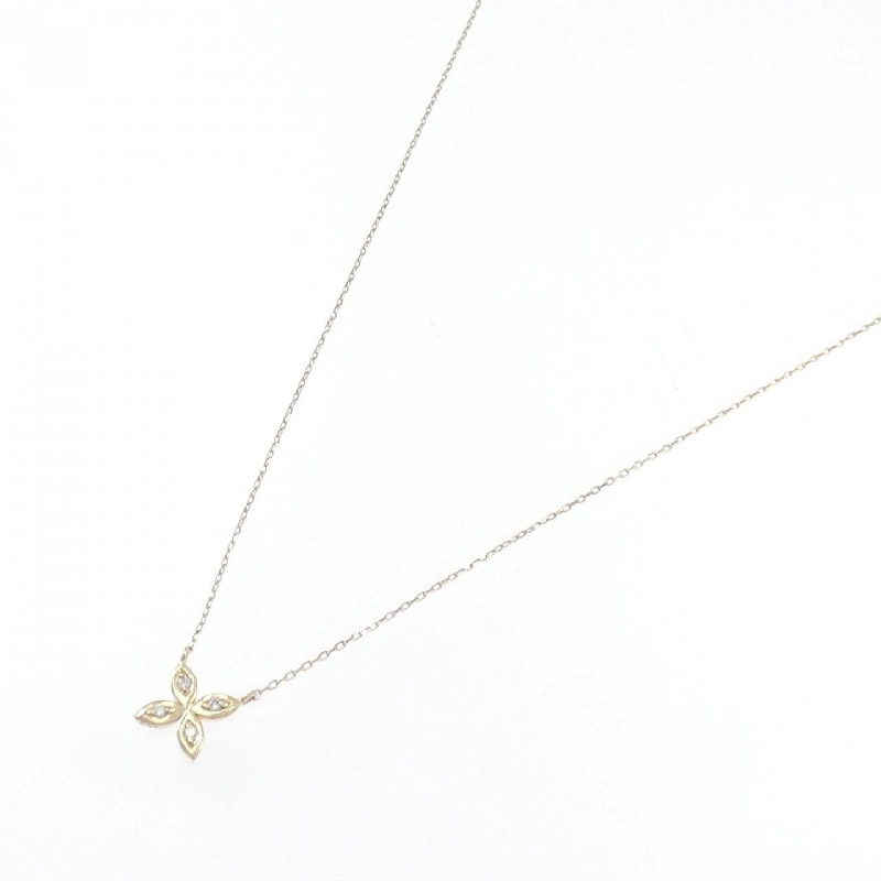 K10YG Hoa Nhài Kim Cương Dây Chuyền 0.01CT - Hàng hiệu Chính hãng 857854