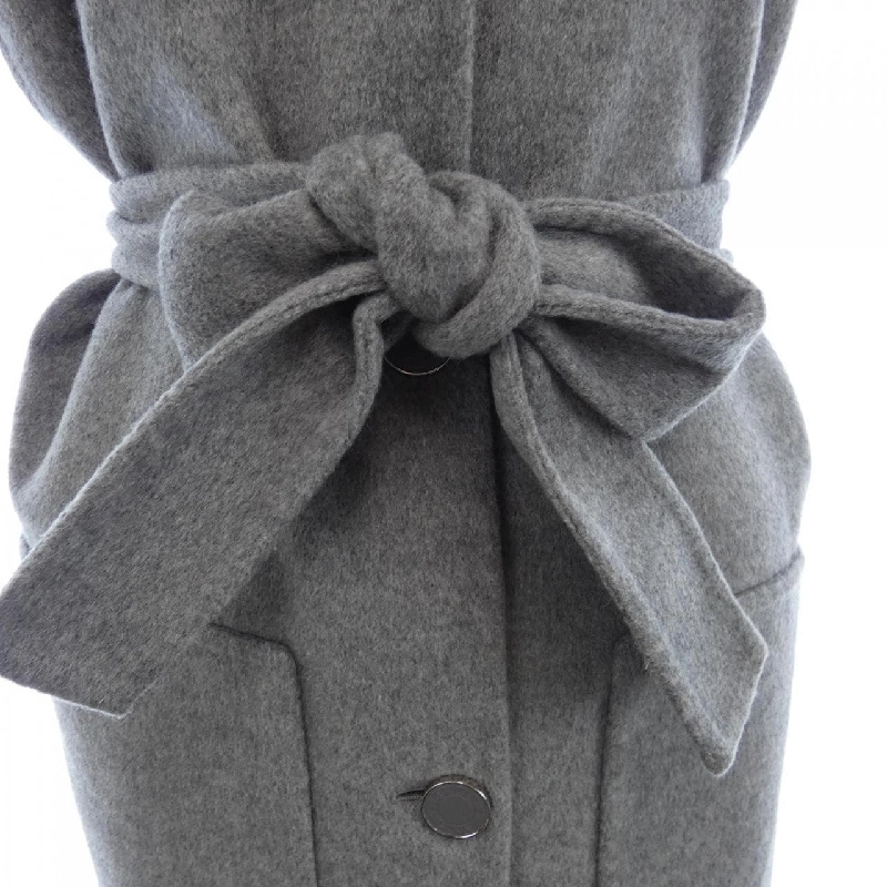 Áo vest dài da cừu Hermes HERMES Crude Cell với nút da 4H0101DA 633960