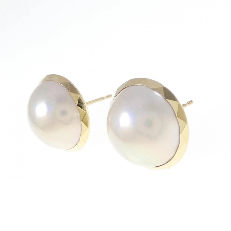 K18YG Mabe Pearl Earrings - Hàng hiệu Authentic 868954