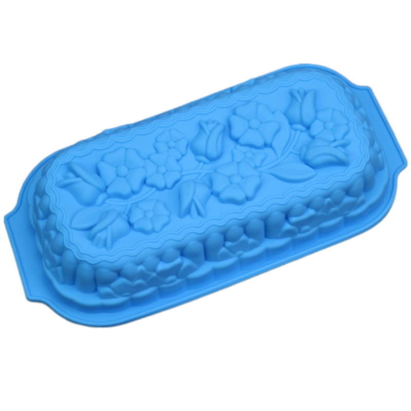 Khuôn silicon làm bánh, rau câu, bánh mì hình chữ nhật các loại hoa - Loại 32 cm - 1127 338384