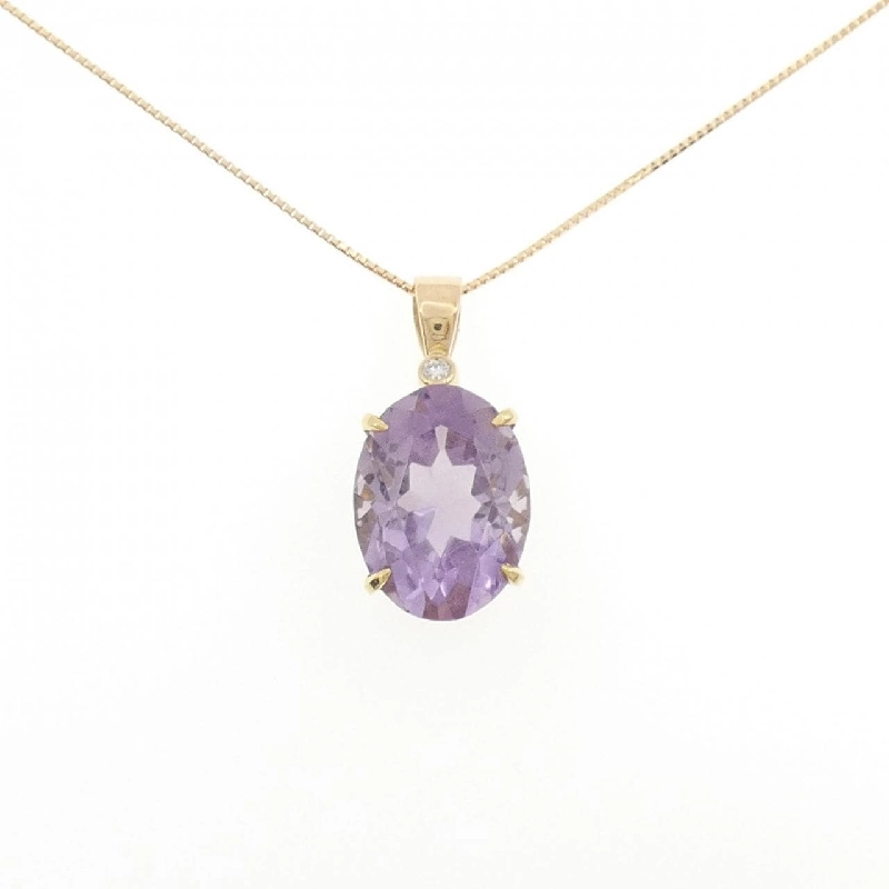 K18YG Mặt dây chuyền Amethyst 9.12CT - Hàng hiệu Chính hãng 859633