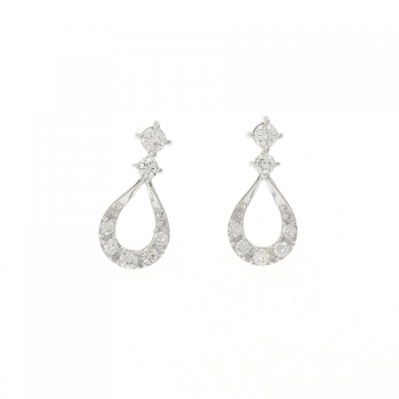 K18WG Bông tai kim cương 0.20CT - Hàng hiệu Authentic 870253