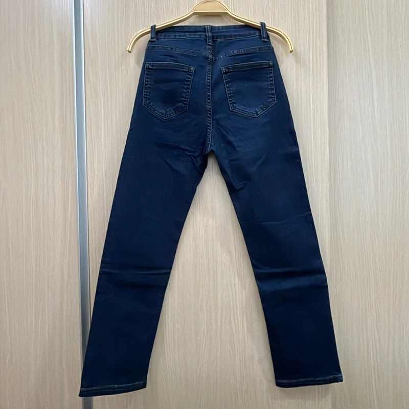 Quần jeans lưng cao xanh đậm 377478