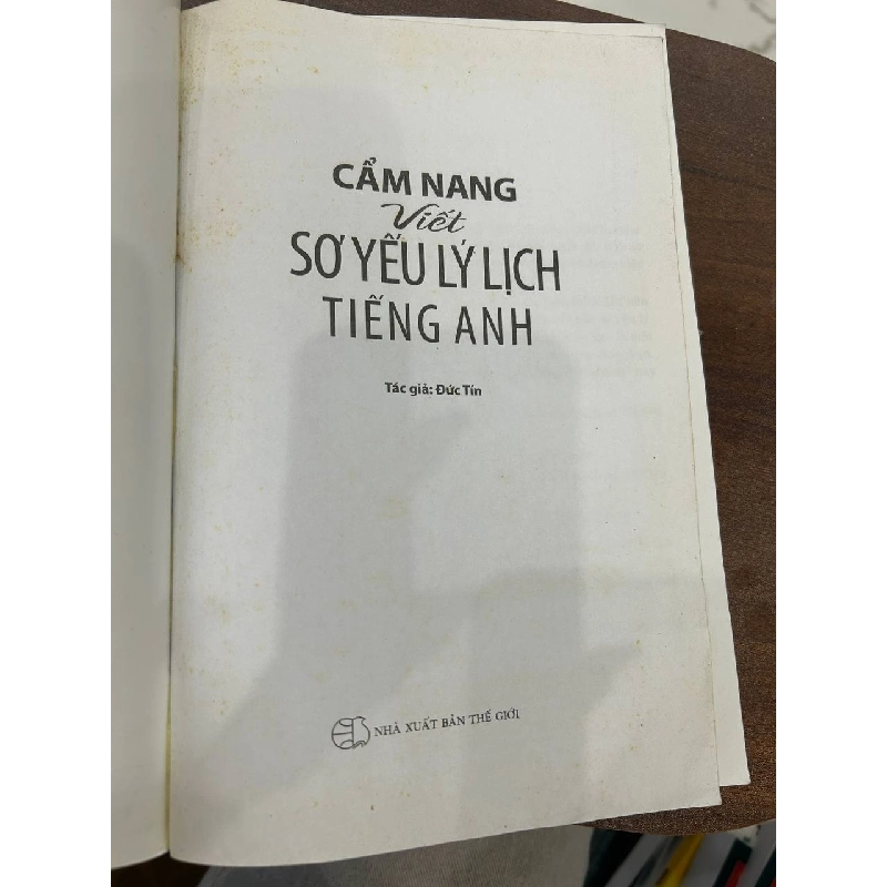 Cẩm Nang Viết Sơ Yếu Lý Lịch Tiếng Anh - ĐỨC TÍN 932894