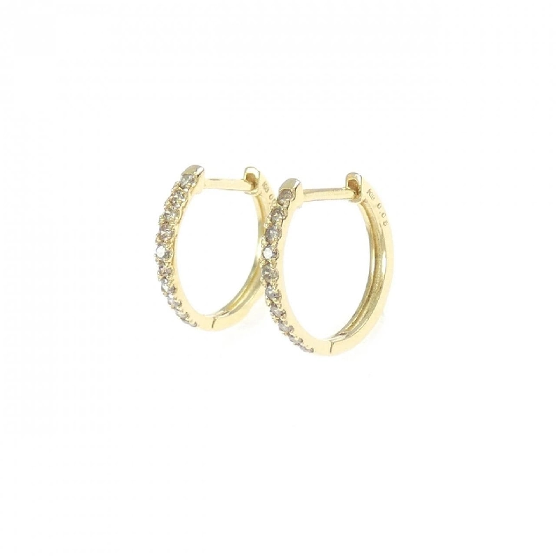 K18YG Bông tai kim cương hình vòng 0.10CT - Hàng hiệu Chính hãng 864396