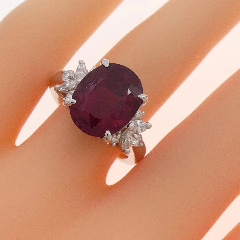 Nhẫn Tourmaline Rubelite PT900 4.67CT - Hàng hiệu Chính hãng 852488