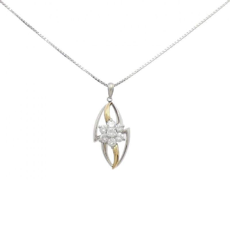 K18/PT/PT850 Hoa Kim Cương Dây Chuyền 1.06CT - Hàng hiệu Chính hãng 856946