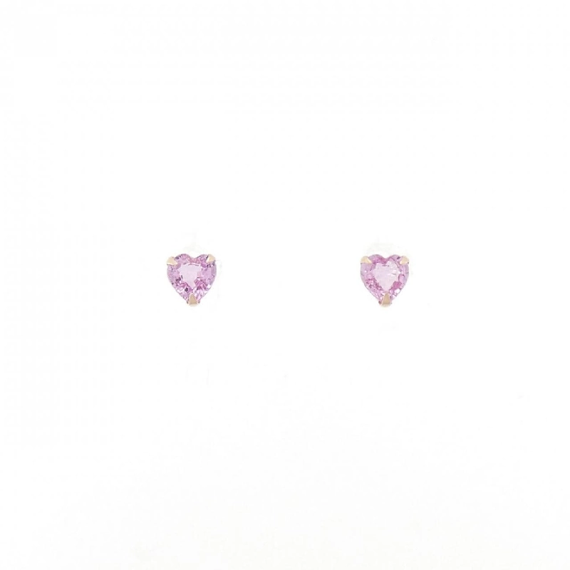 K18PG Bông tai hình trái tim Sapphire 0.40CT - Hàng hiệu Chính hãng 877257