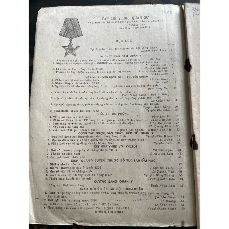 Y học quân sự , 2 số, khổ lớn  462883