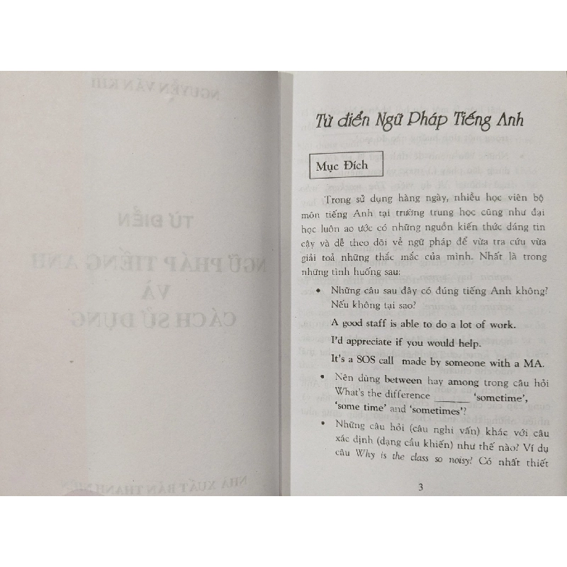 Từ điển ngữ pháp tiếng Anh và cách sử dụng - Nguyễn Văn Khi ( Biên dịch) 602531