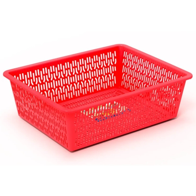 Rổ nhựa hình chữ nhật kích thước 38x26x9 cm - Mã số 1090 338204