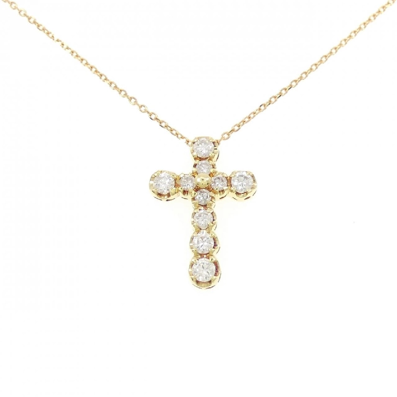 K18YG Dây chuyền kim cương chéo 0.50CT - Hàng hiệu Chính hãng 864476