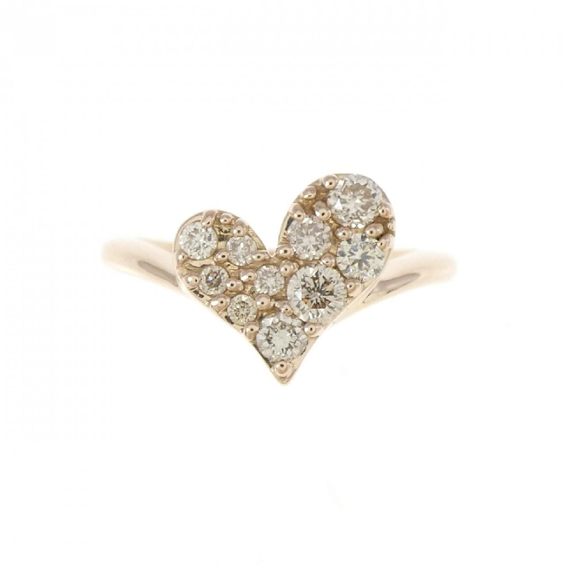 Nhẫn kim cương K18PG hình trái tim 0.30CT 673595