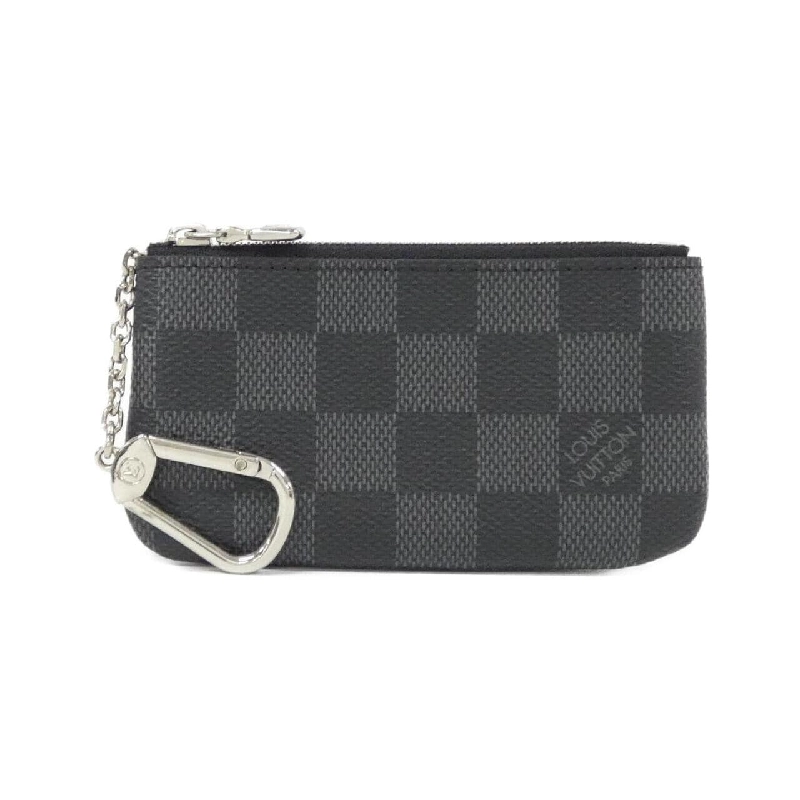 Louis Vuitton Damier Graphite Card Key Case Pouch Clé N60155 Coin & Key Case - Hàng hiệu Authentic 806077