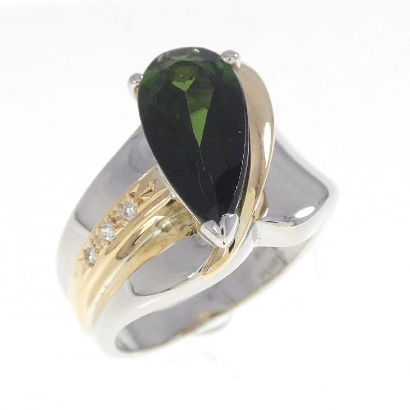 Nhẫn Tourmaline PT900/K18YG - Hàng hiệu Authentic 852124