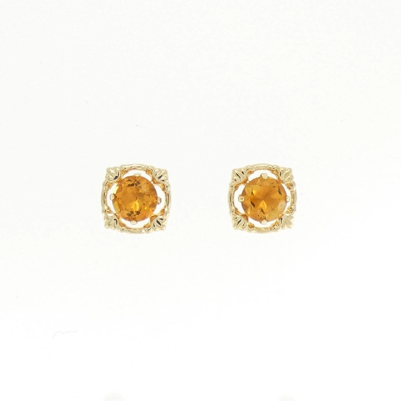K18YG Citrine Bông tai - Hàng hiệu Chính hãng 867356
