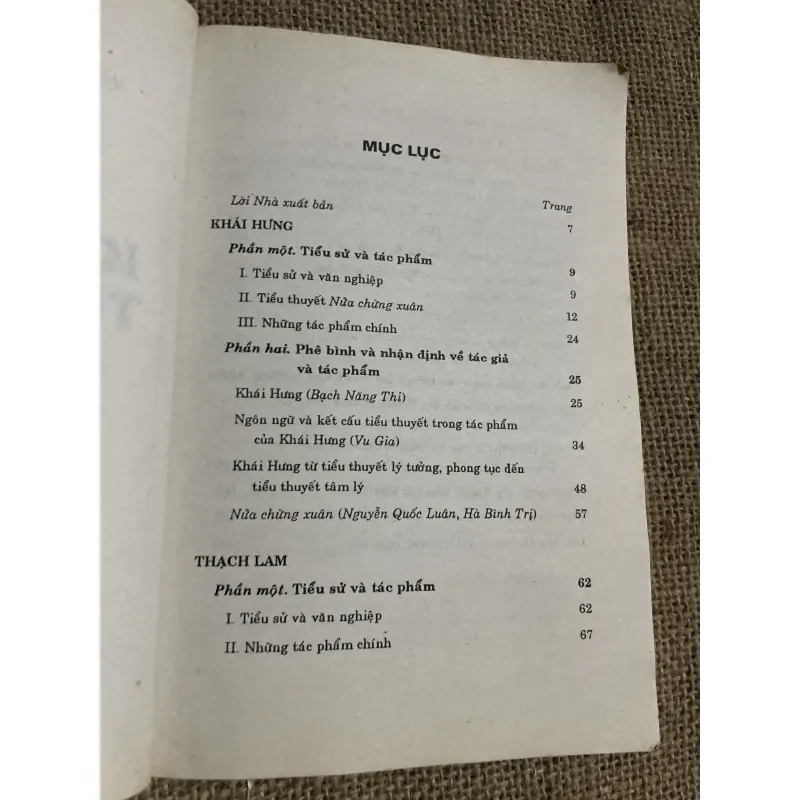 Phê bình văn học Khái Hưng, Thạch Lam  797069