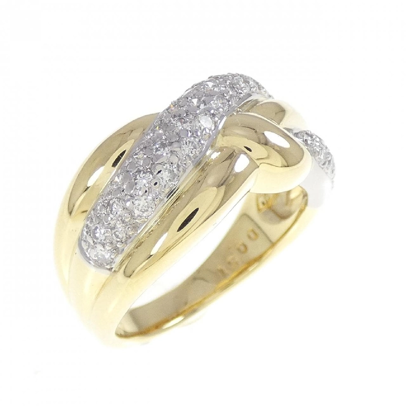 Nhẫn kim cương K18YG/PT900 0.51CT 668647