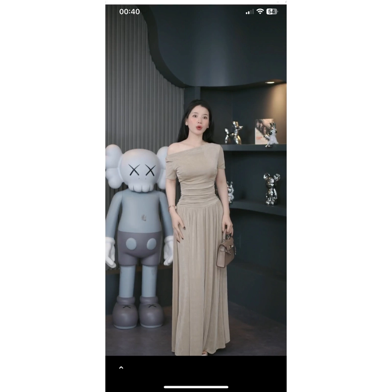 Váy maxi trễ vai mặc 3 kiểu size L (Mới nguyên tem mác) 443042