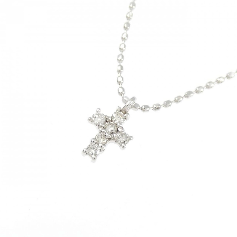 K18WG Dây chuyền kim cương chéo 0.06CT - Hàng hiệu Chính hãng 861834