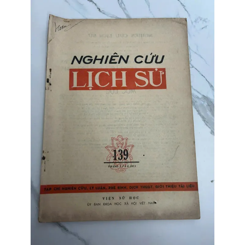 Tạp chí Nghiên cứu Lịch sử - Số 139 - Tháng 7-8/1971 703350