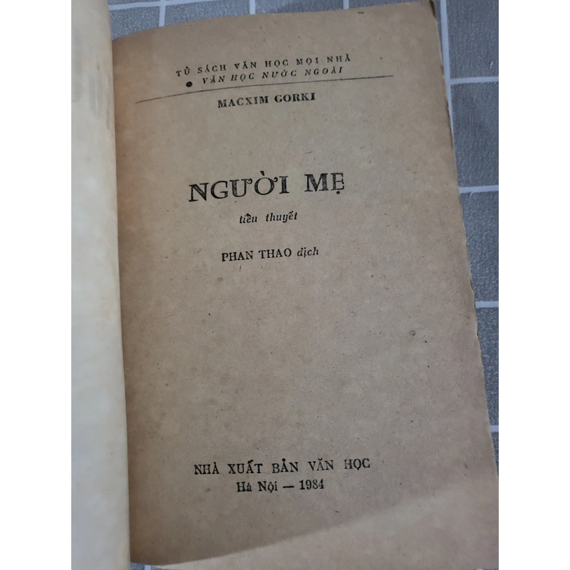 Người mẹ, marxim Gorki 271919