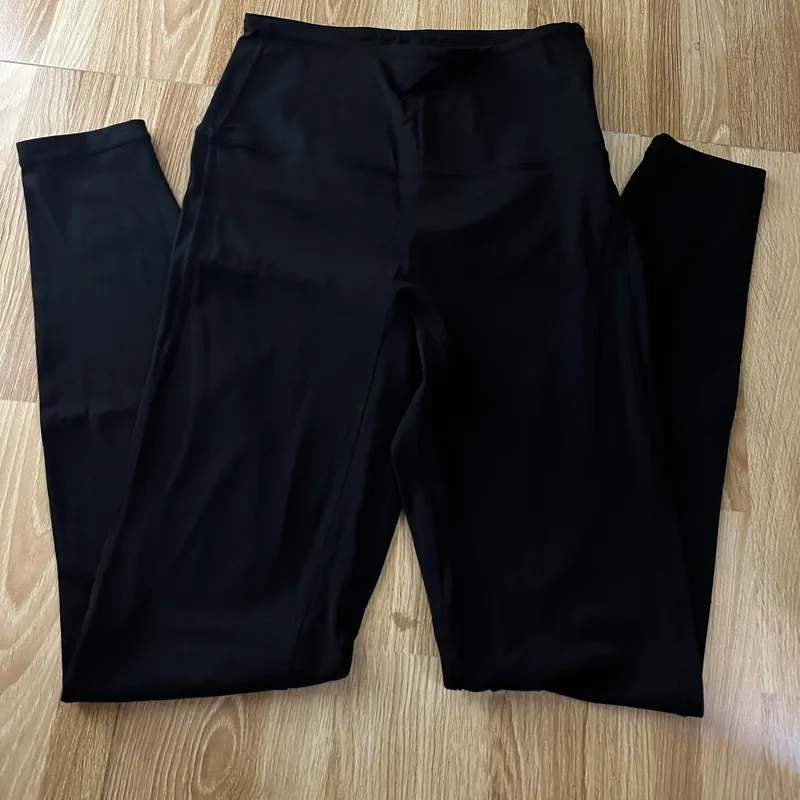 Quần tập yoga, gym legging nữ chất thun lạnh lulu mềm mịn co giãn, Size S Màu đen 596625