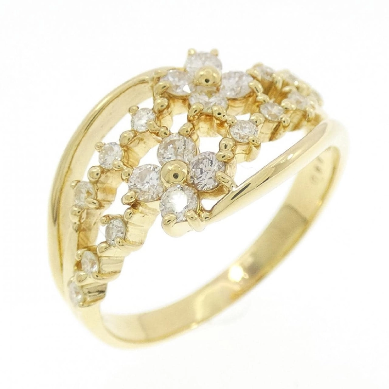 Nhẫn kim cương hoa K18YG 0.50CT - Hàng hiệu Authentic 846062