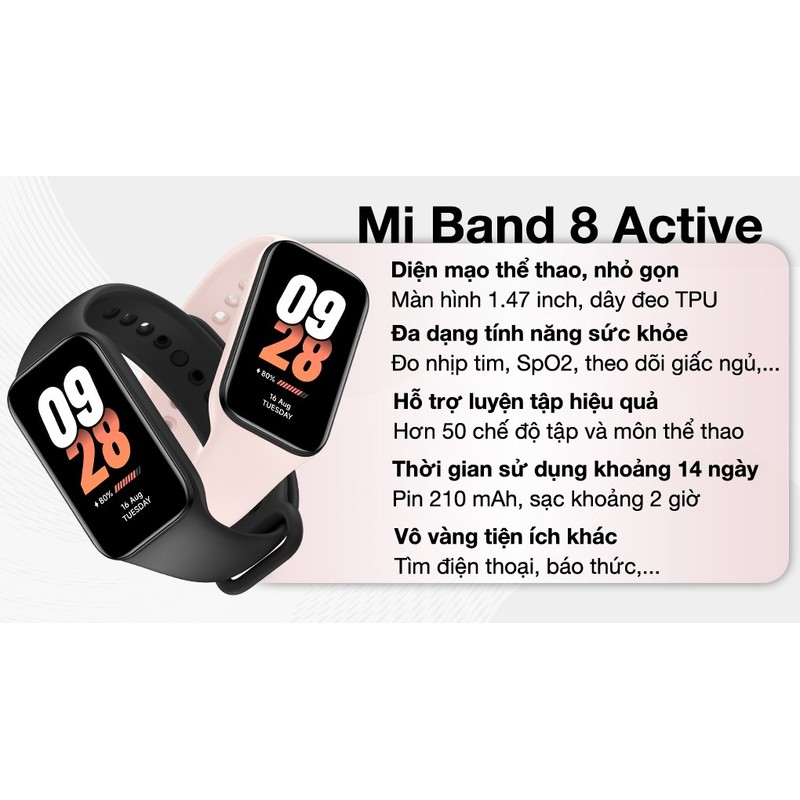 Vòng Đeo Tay Thông Minh Mi Smart Band 6, Band 8 Active, Sport B18 75079