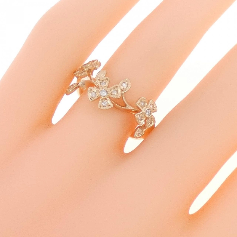 Nhẫn kim cương hoa K18PG 0.15CT 670723