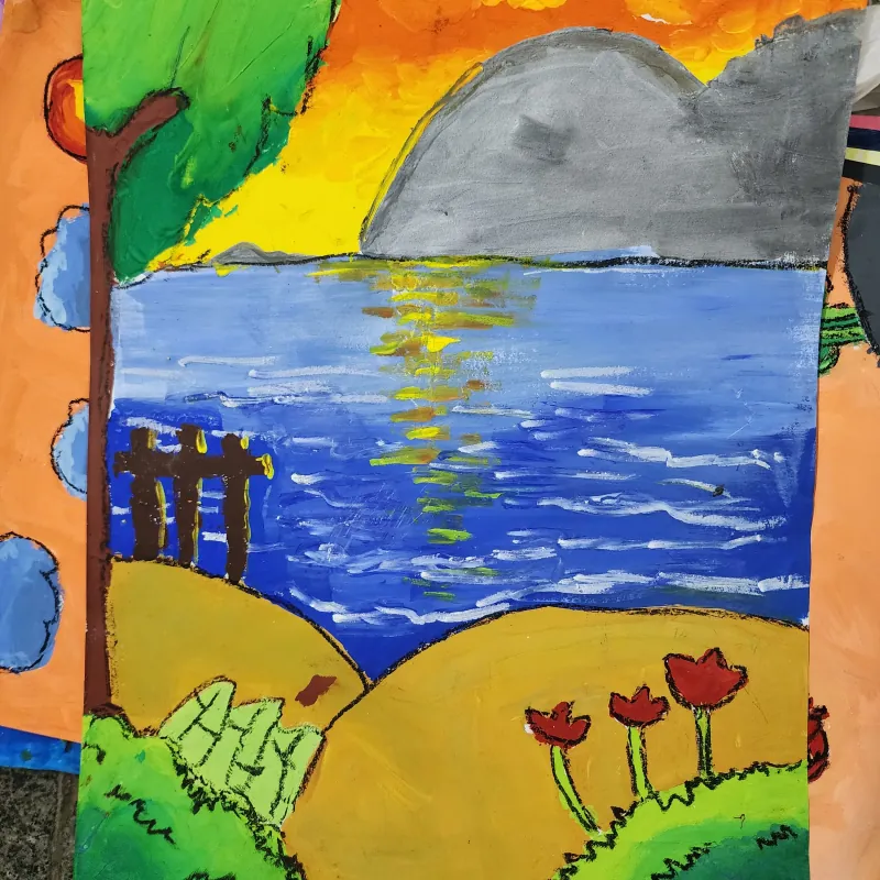 Combo 22 tranh vẽ acrylic chủ đề phong cảnh 799973