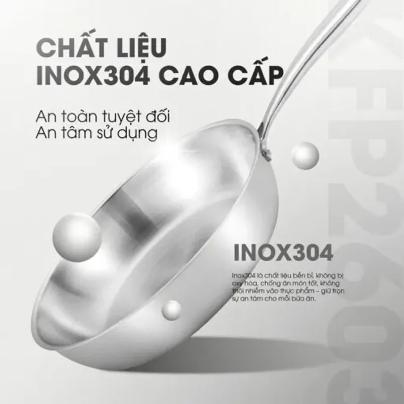 Chảo rán inox liền khối cao cấp KALITE KFP2603 mới 100% 574419
