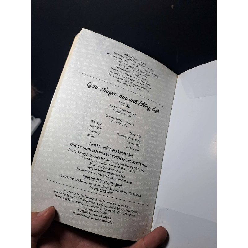 Câu chuyện mà anh không biết - Lục Xu 2015 mới 90% Truyện Ngôn Tình HCM2012-37 923501