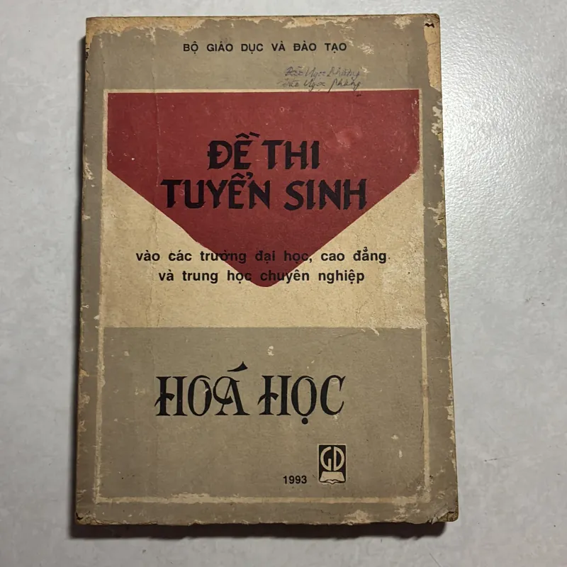 Đề thi tuyển sinh: Hoá học - 1993s 797573