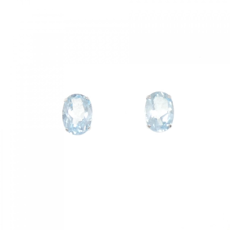 K18WG Blue Topaz Bông Tai 2.00CT - Hàng hiệu Chính hãng 868278